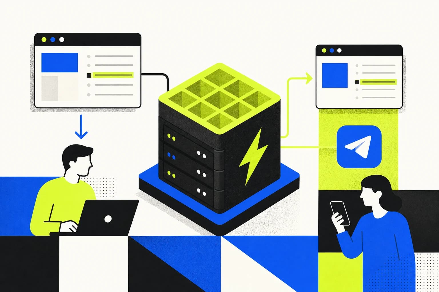 Схема кэширования ответов API между ботом и внешними сервисами