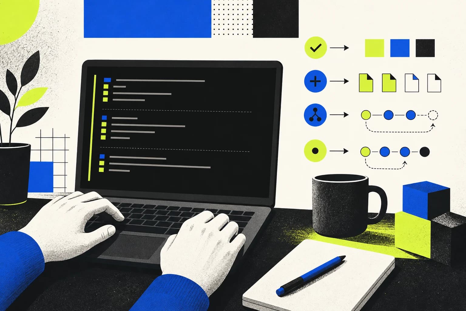 Терминал с командами Git для сохранения изменений
