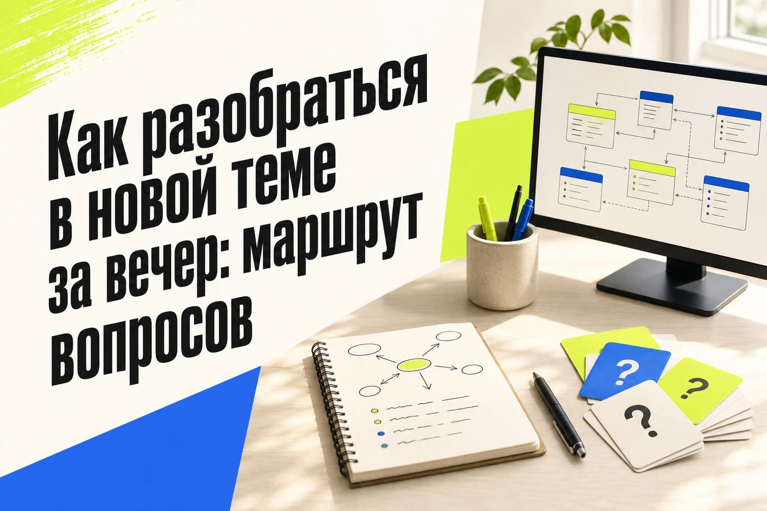 Схема изучения новой темы за вечер: от определения до самостоятельной задачи