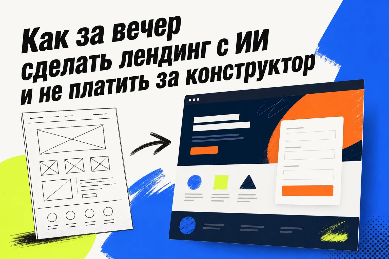 Ноутбук с открытым HTML-кодом лендинга и формой заявки на экране