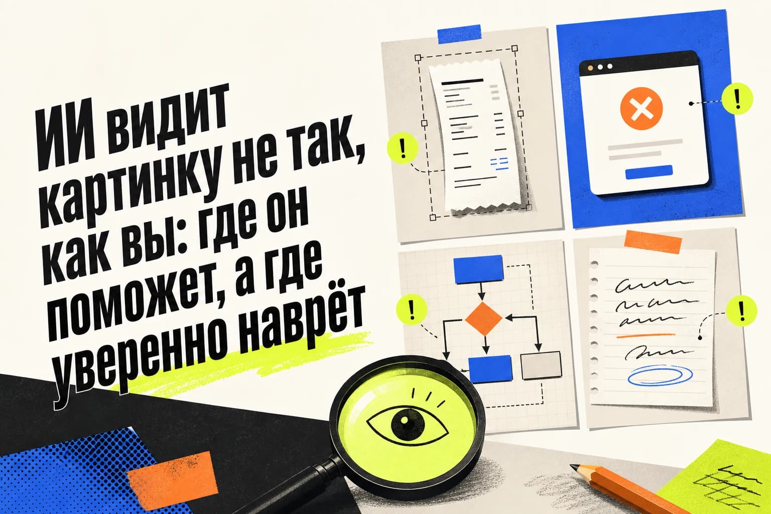 Мультимодальный ИИ анализирует чек, скриншот ошибки, схему и рукописную заметку